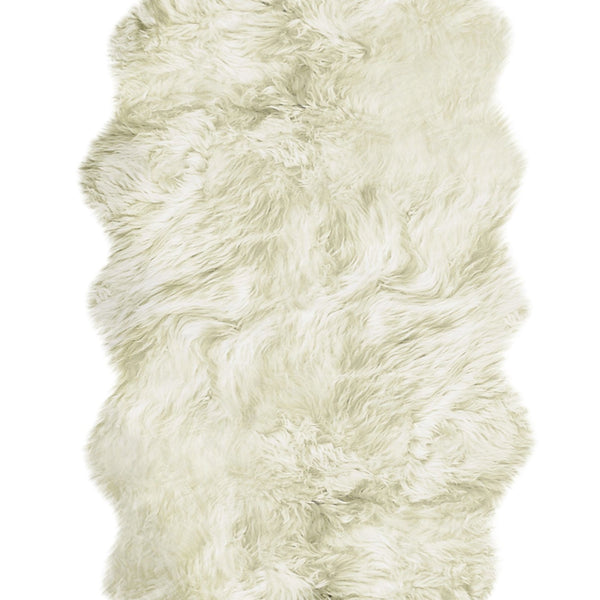 Natural White New Zealand Sheepskin Area Rug